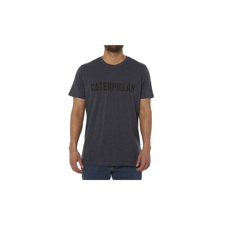 Caterpillar Clothing Islamabad - Caterpillar Logo Mens T-Shirts Navy (136409-GLR)